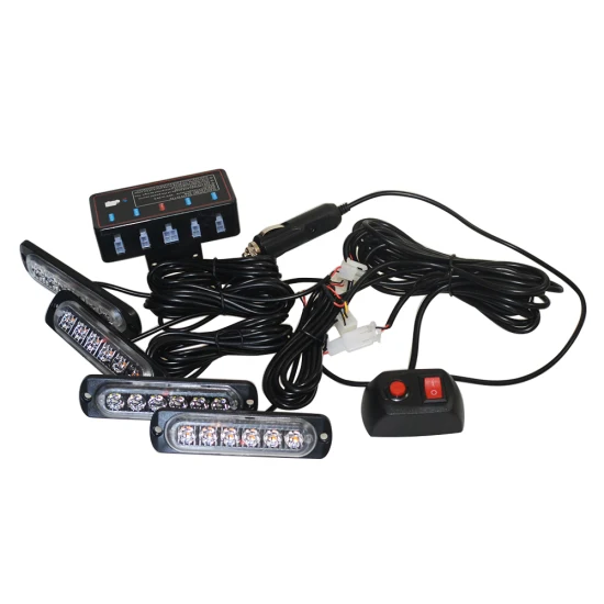 Controlador de alta calidad Parrilla del automóvil Superficie Flash Luces estroboscópicas Flash 6 LED Cubierta de advertencia de emergencia Parrilla Parrilla lateral del automóvil Luz de marcador Otras luces del automóvil