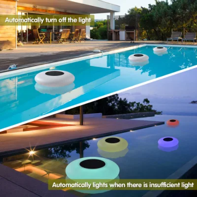 Lámpara de decoración solar RGB LED Estanque Piscina Luz flotante