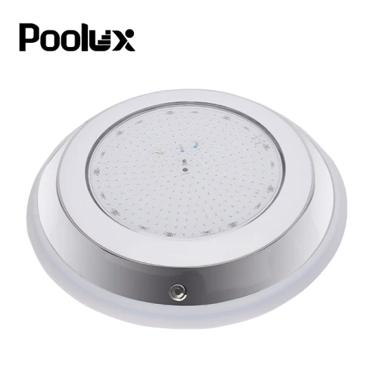 Poolux 2023 nuevo IP68 RGB 12V 304 lámpara de piscina subacuática de acero inoxidable relleno de resina LED luces de piscina delgadas