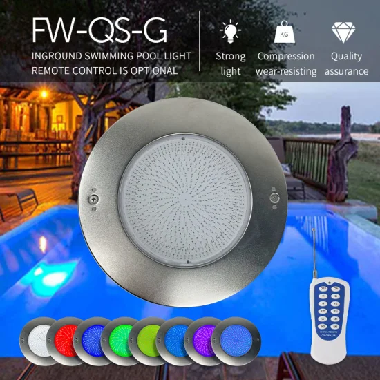 IP68 a prueba de agua LED RGB Luz de piscina integrada Control remoto WiFi Cambio de color Luz de piscina subacuática