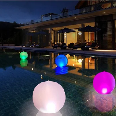 2021 nueva luz de bola flotante de piscina con Control remoto RGBW Solar de 16 colores