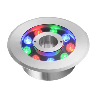 RGB9w 12W redondo interior flotante piscina agua piscina LED sumergible fuente anillo luz